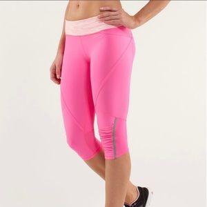 Lululemon Pink Run Pace Crop Pants Size 10